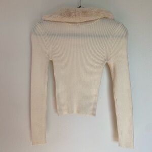 Zara Fur Lined Hooded Sweater